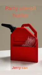 Jerry can themed utencil holder