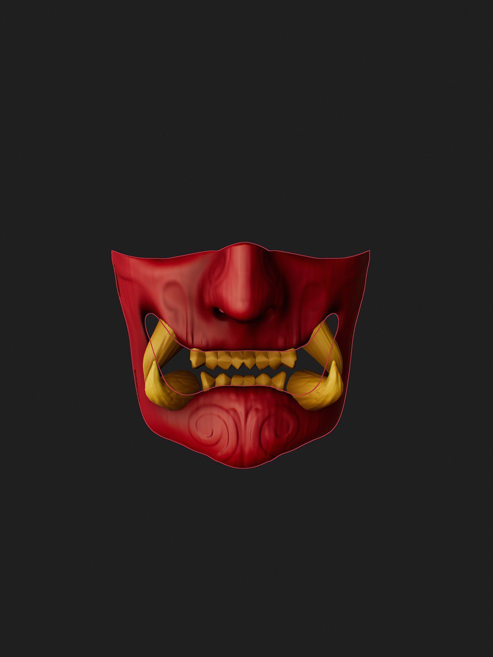 Oni Half Face Wearable Mask