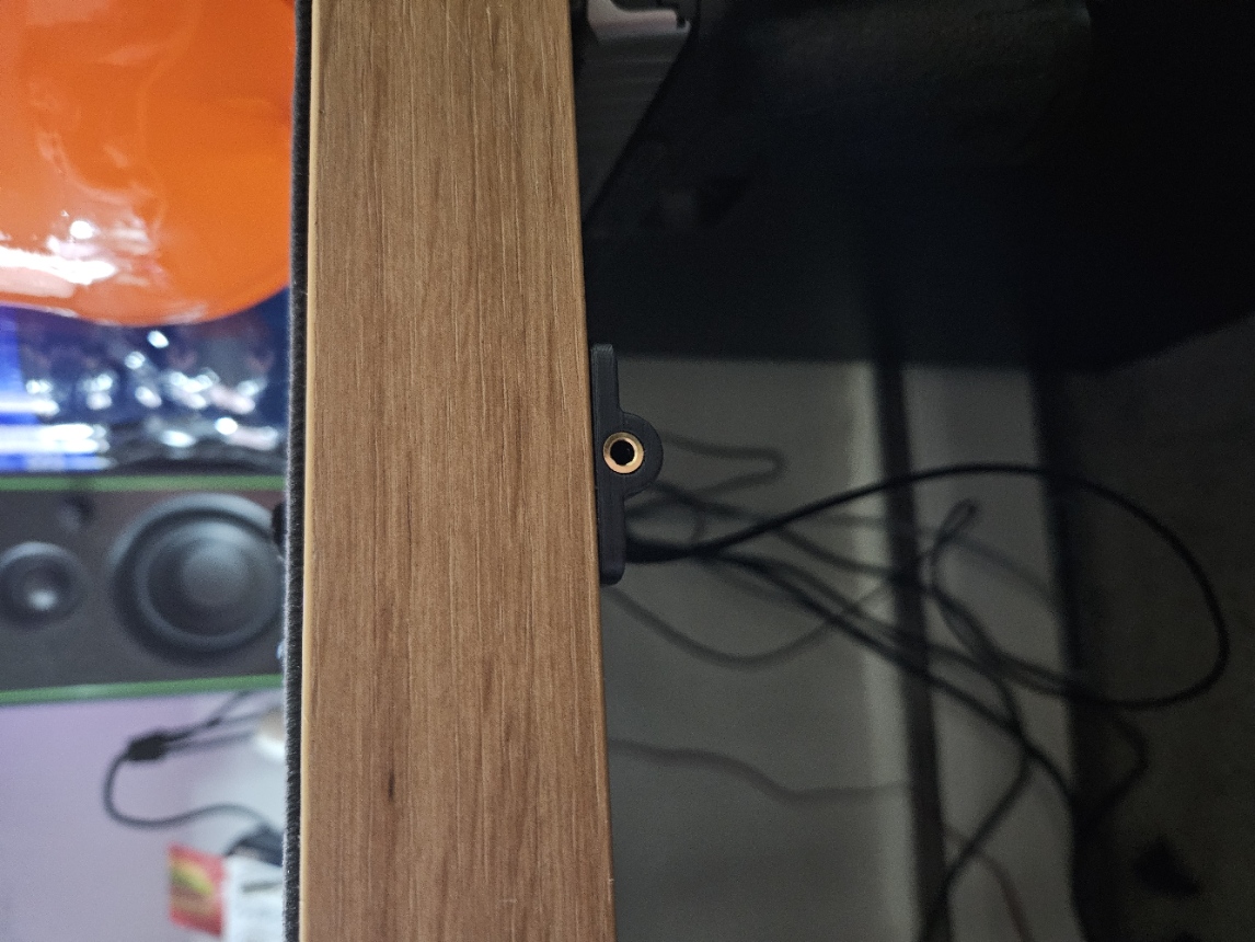 Under Desk Headphone Jack Mount