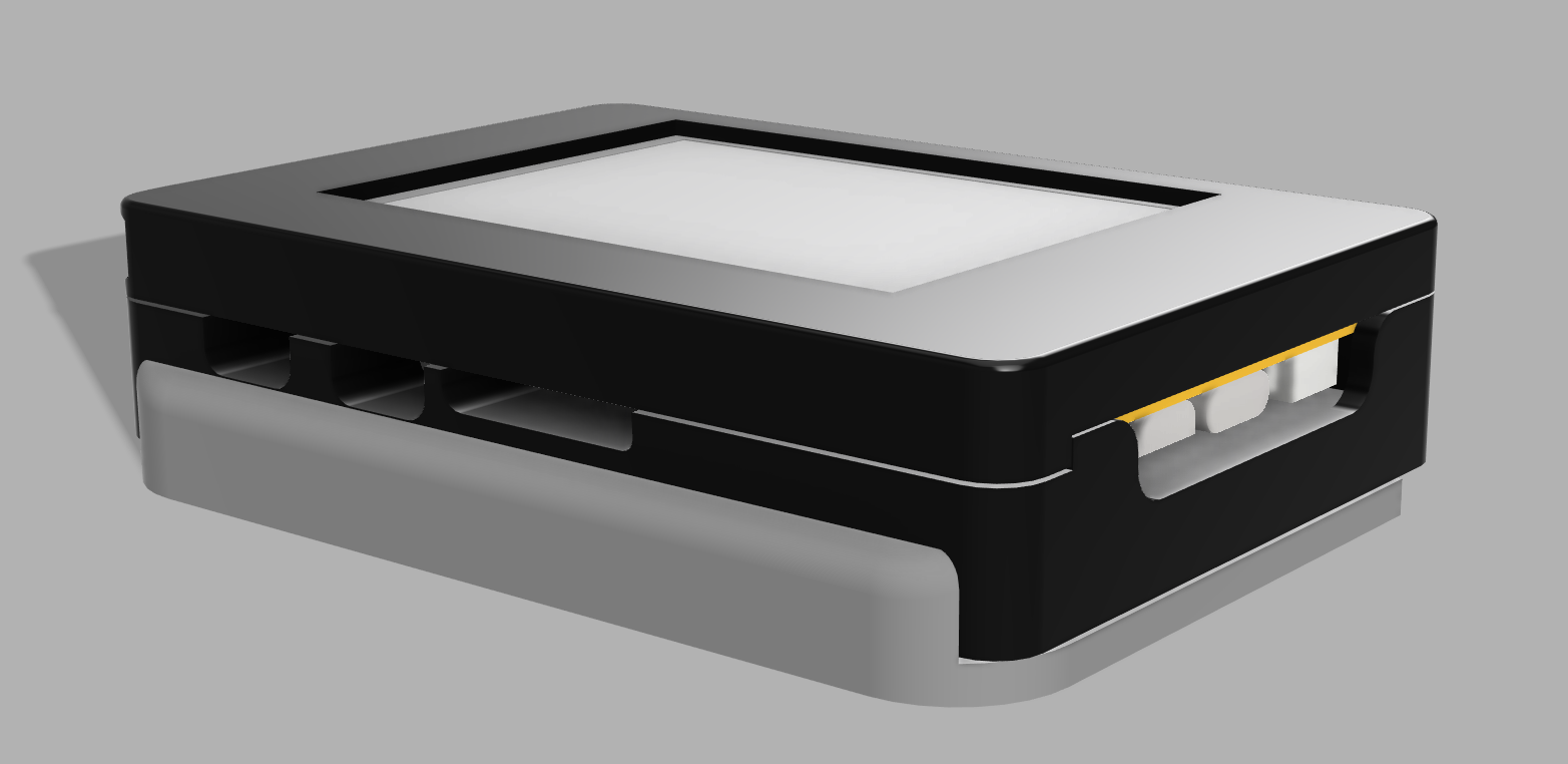 Mirrored mount and all ports exposed base for "Mountable ESP32 Screen (CYD) case with pen holder