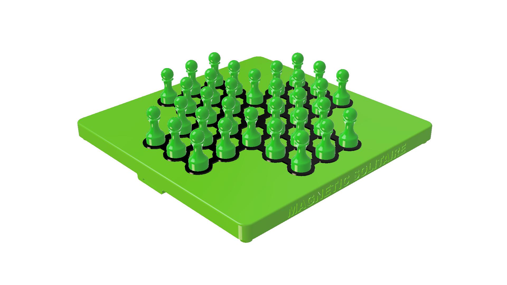 Magnetic Peg Solitaire (33 point board) by ManuelM | Download free STL ...