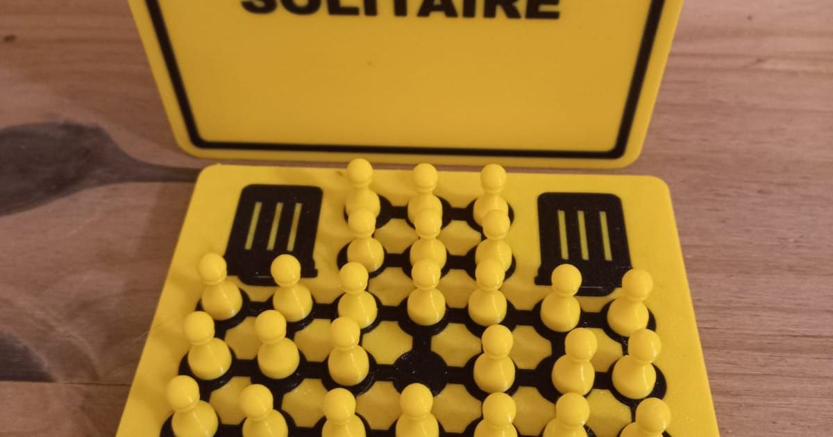 Peg Solitaire (33 point board) by ManuelM Download free STL