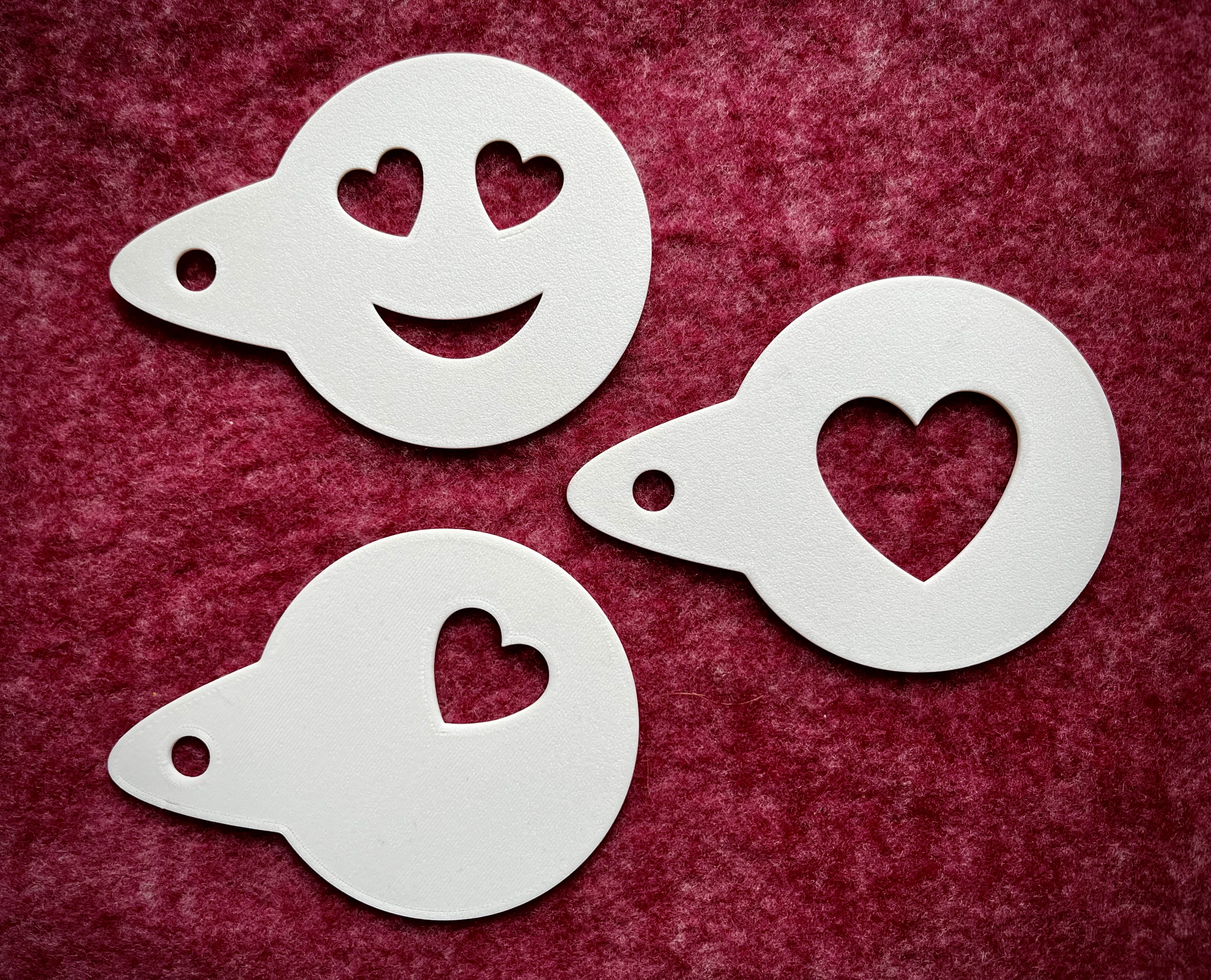 Heart coffee stencil