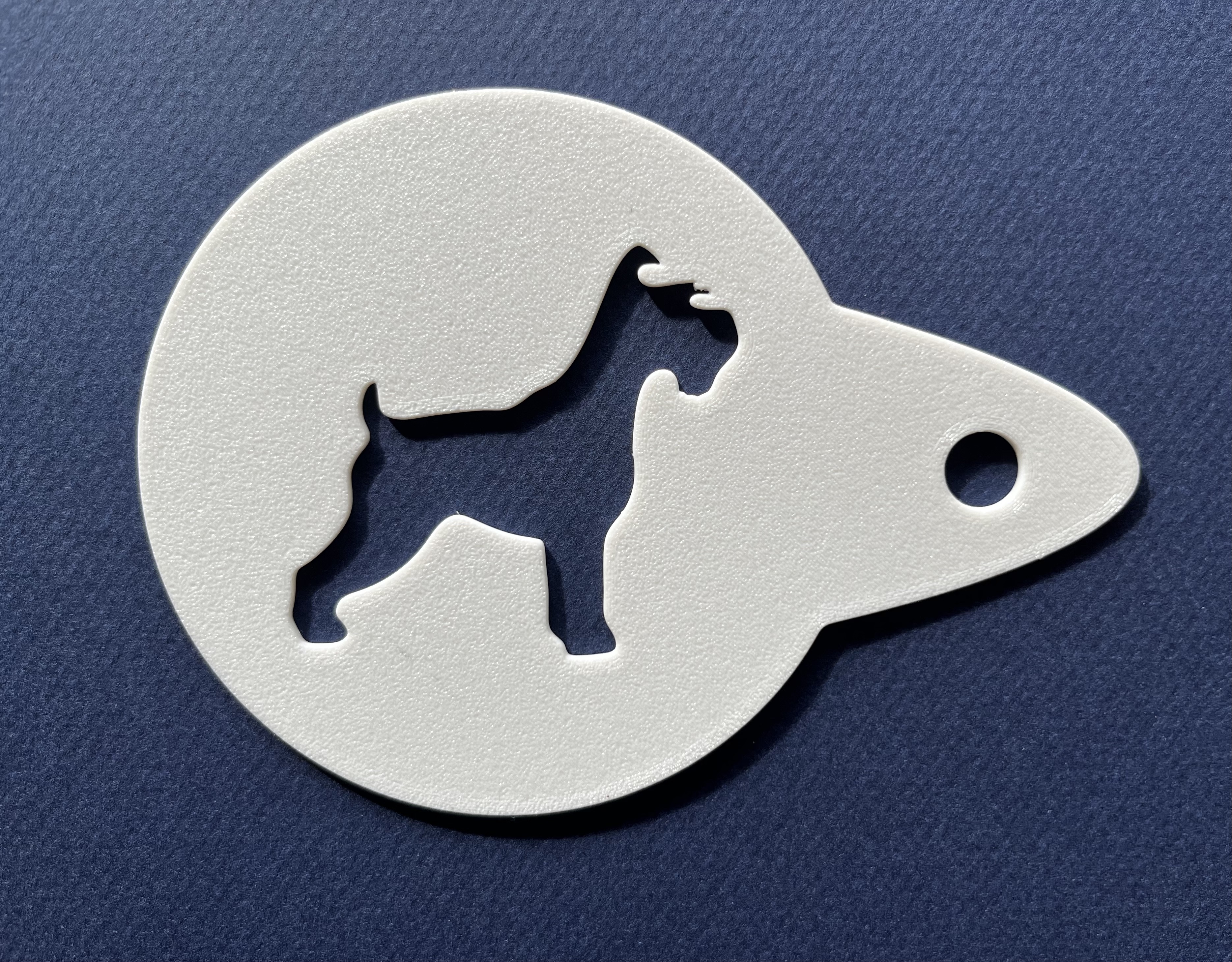 Schnauzer coffee stencil