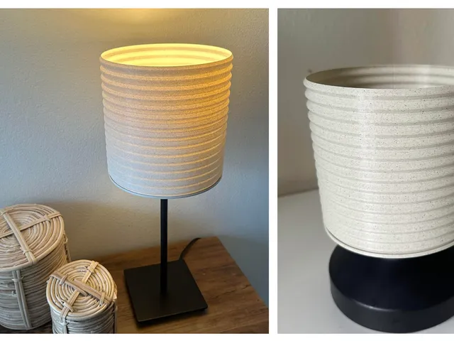 Lampshade ribbed