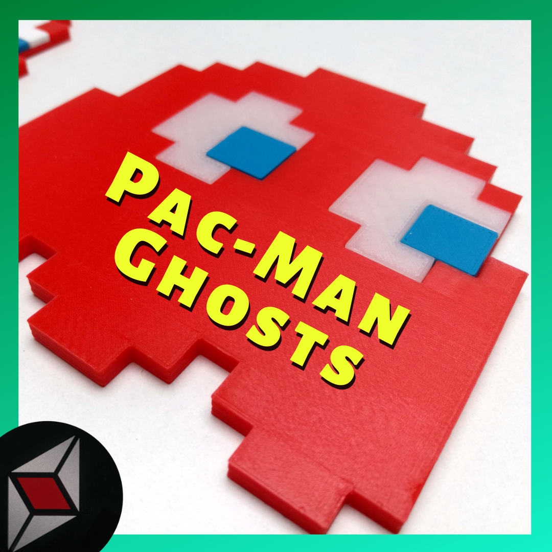 Pac-Man Ghosts (no multi material needed) - Pinky, Blinky, Inky and Clyde