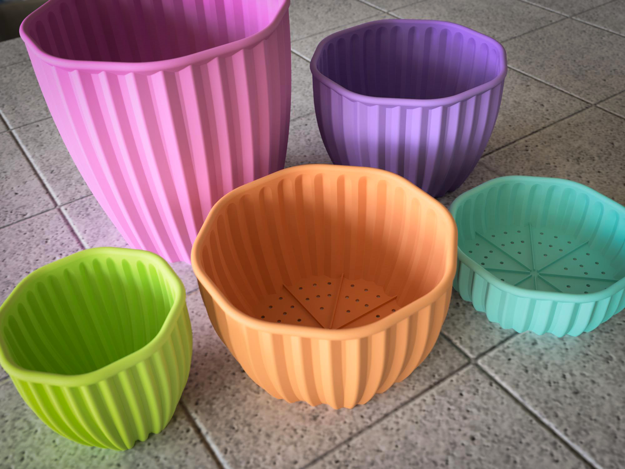 Octagonal Flower Pot in Various Sizes