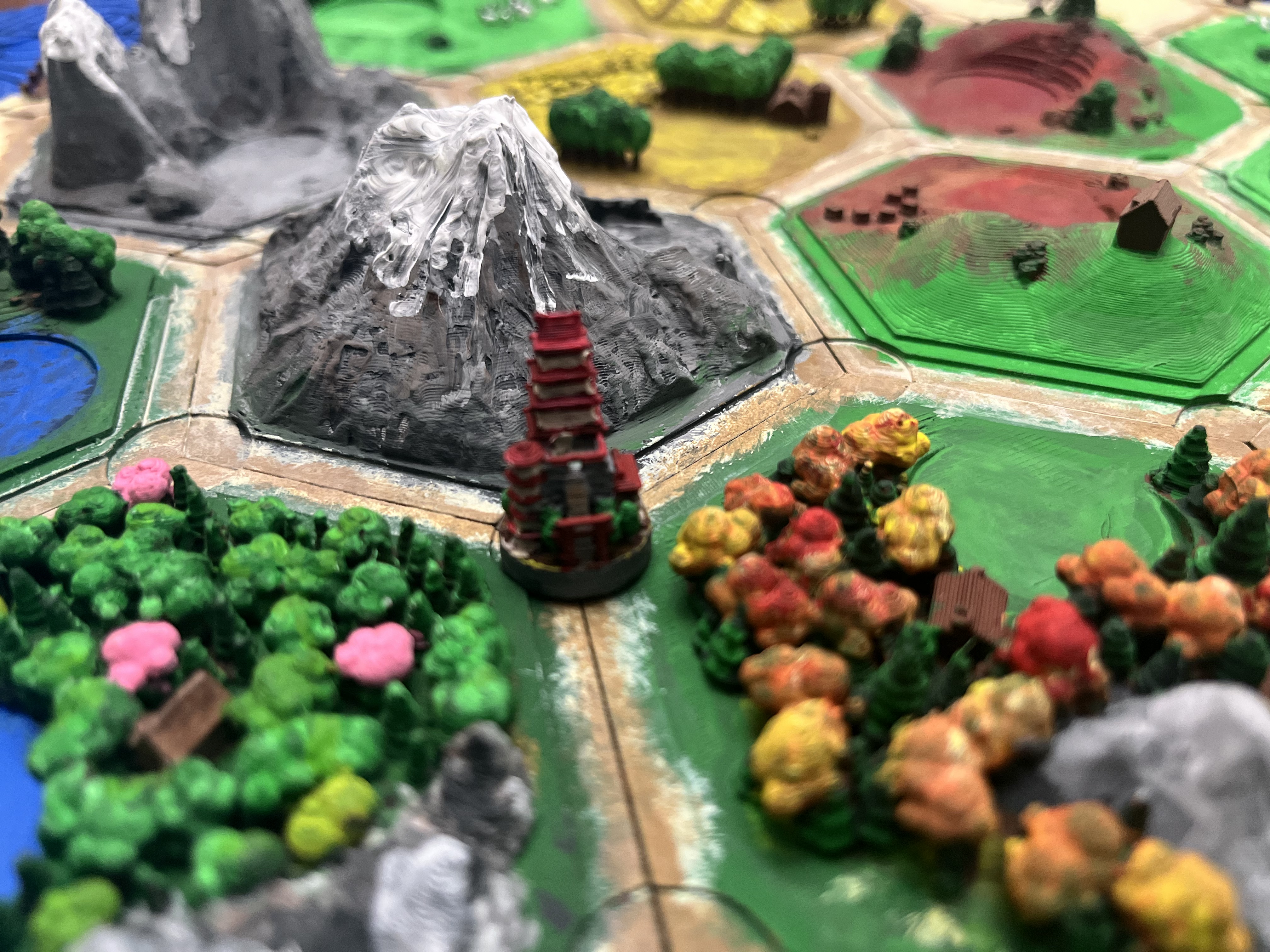 Catan Pieces Japanese Settlement and City