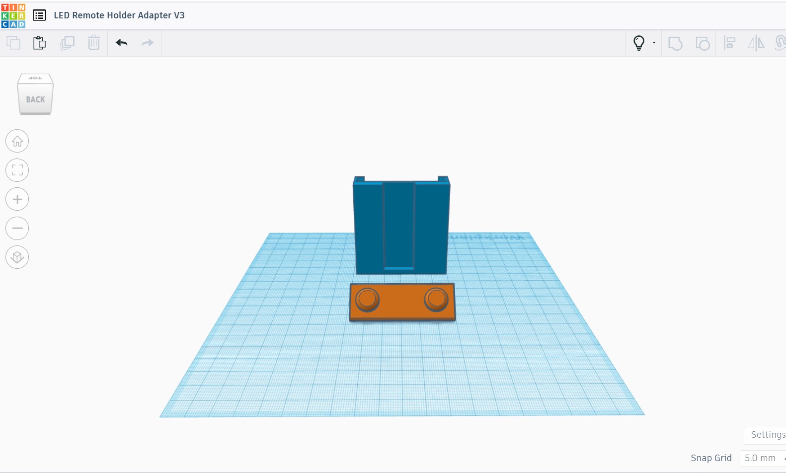 Miniatura 2 do modelo 3D LED Remote Holder