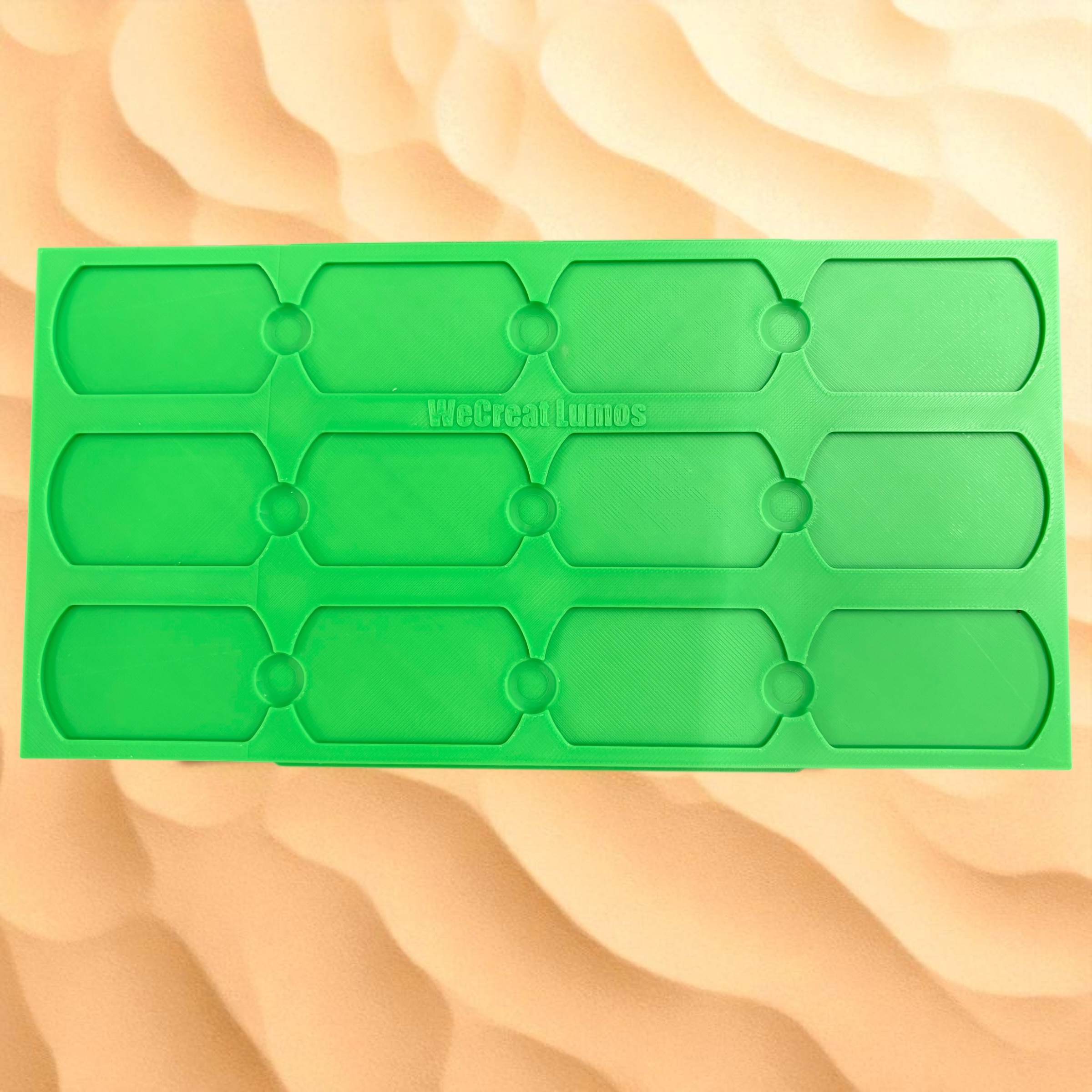 WeCreat Lumos Dog Tag Laser Jig – 12-Up Batch Engraving Fixture (STL + 3MF)