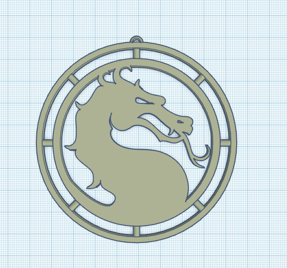 Hanging Ornament - Mortal Kombat logo
