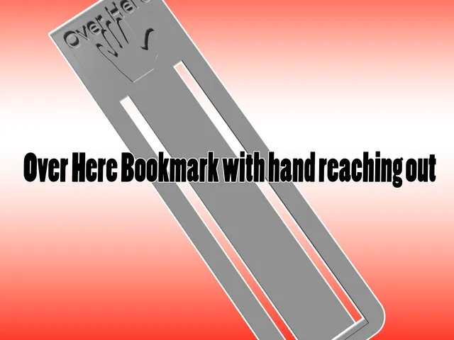 Over Here Bookmark Hand Reaching out of book