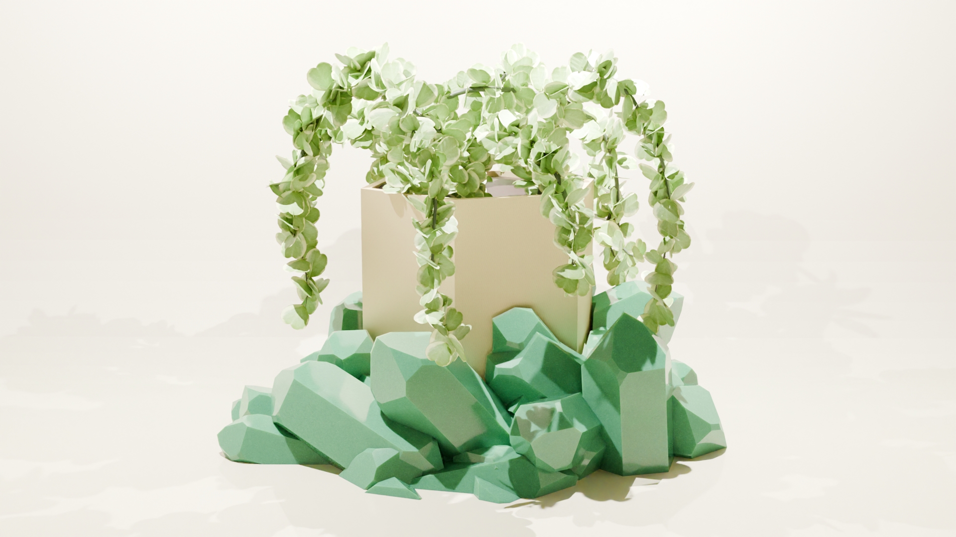 Crystal Cluster Planter with drainage holes, tray and two versions!