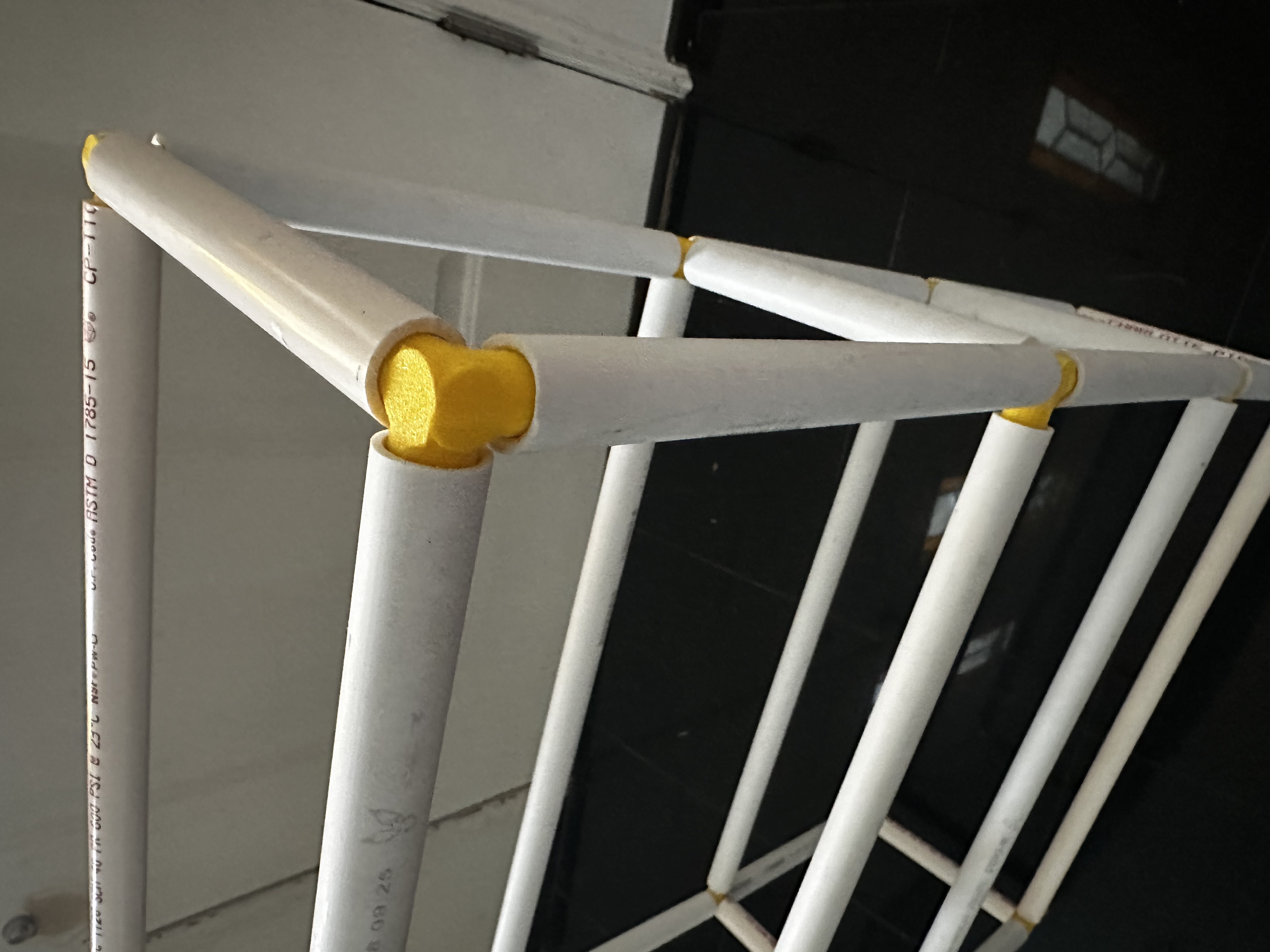1/2" pipe connectors for project builds including filament rack