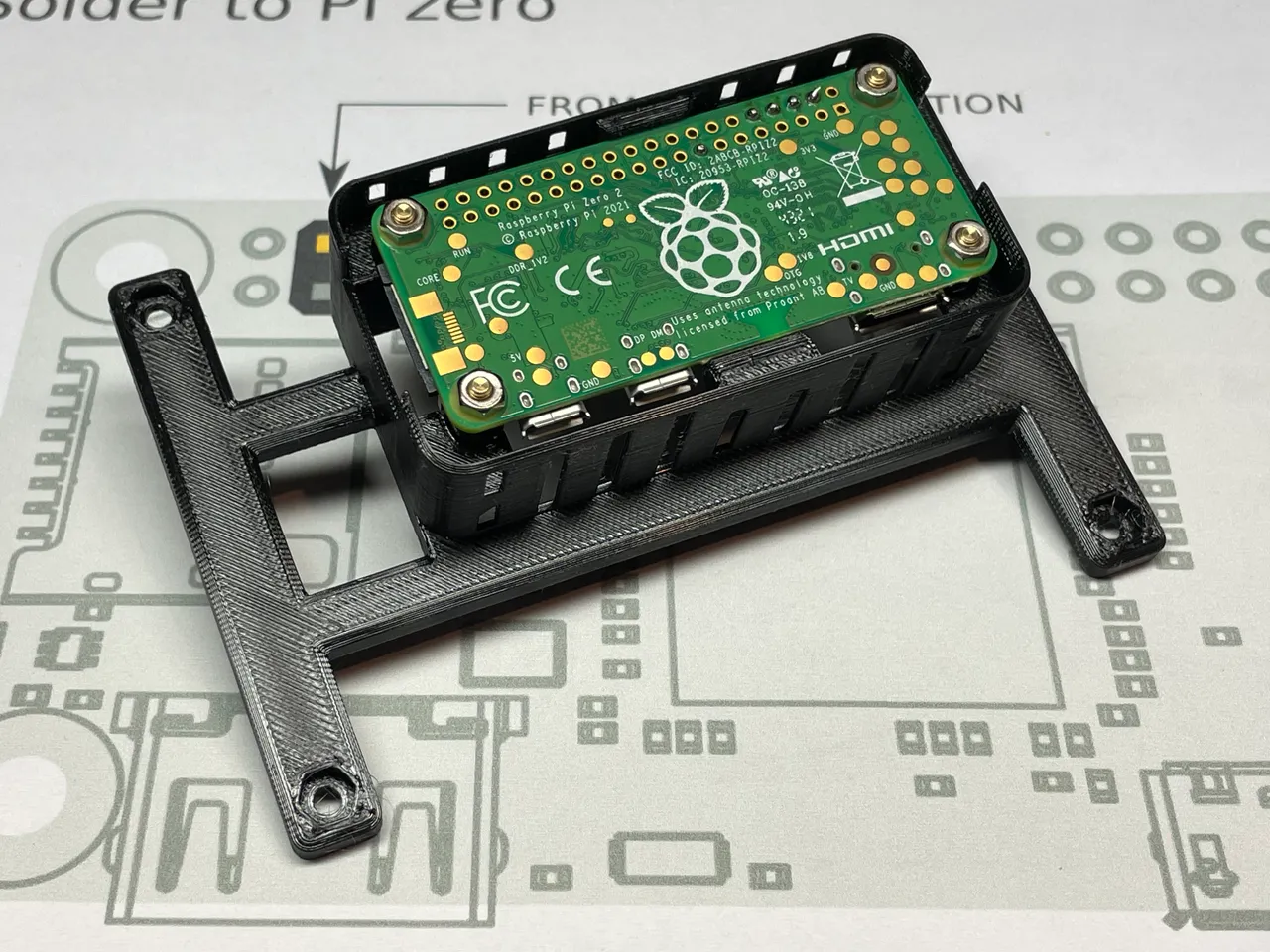 Raspberry Pi Zero (2) W mount for Original Prusa i3 MK3S+ by Zbigniew  Trzepizur, Download free STL model