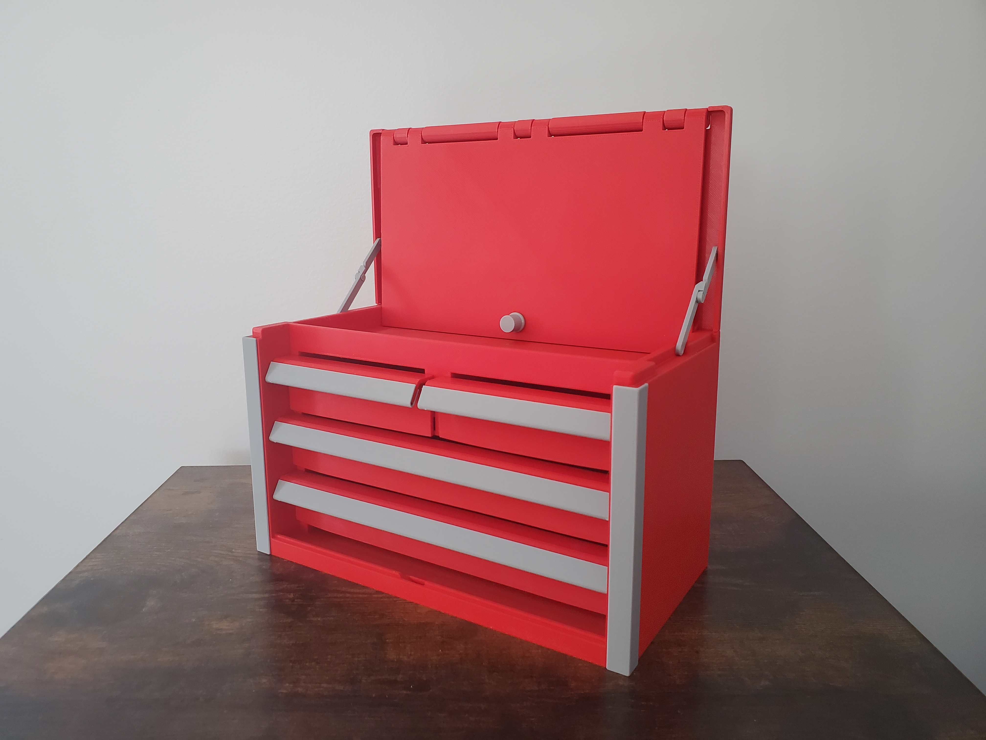 Desktop Mini Toolbox - Top Cabinet: 4 Drawer Edition 3D model thumbnail