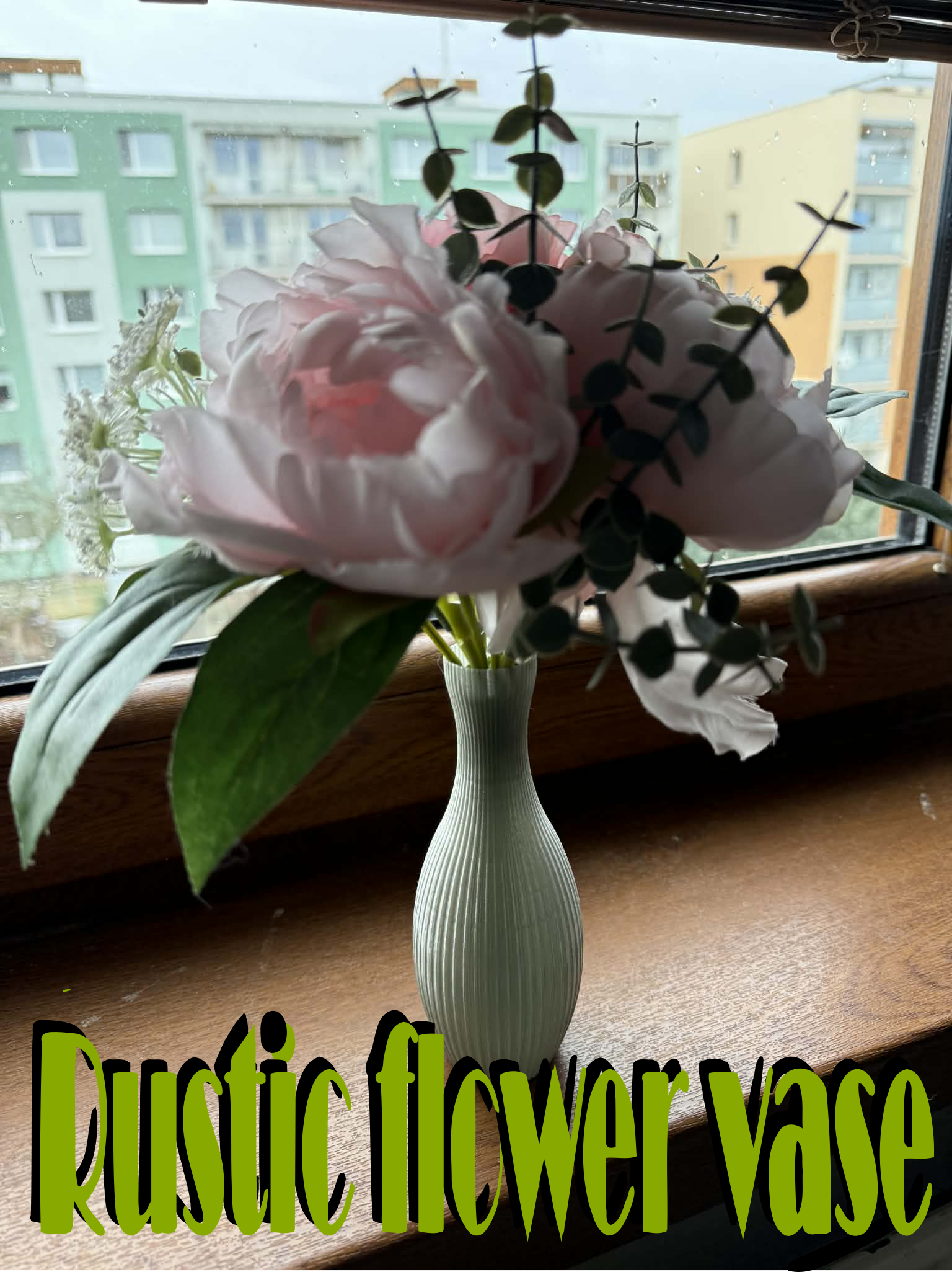 Beautiful rustic flower vase
