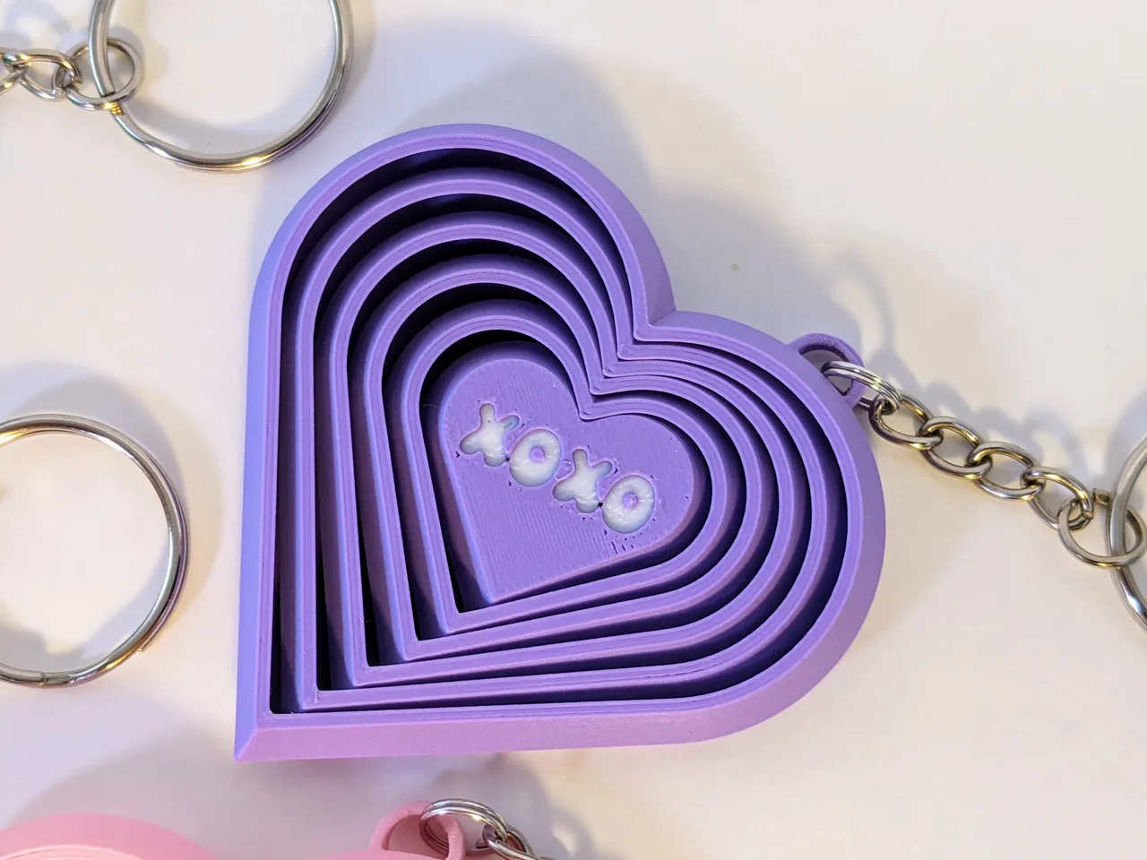 Conversation Heart Fidget Keychain by Grandpa 3DPrints | Download