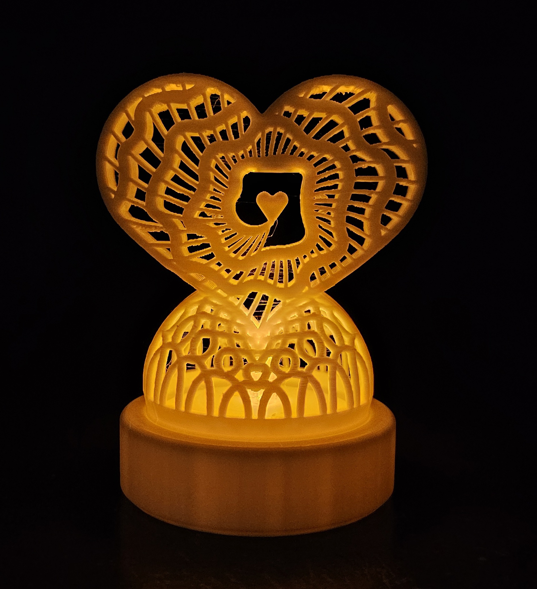 Webbed Heart Tea Light Display (Wedding, Anniversary, or Valentine's Day)