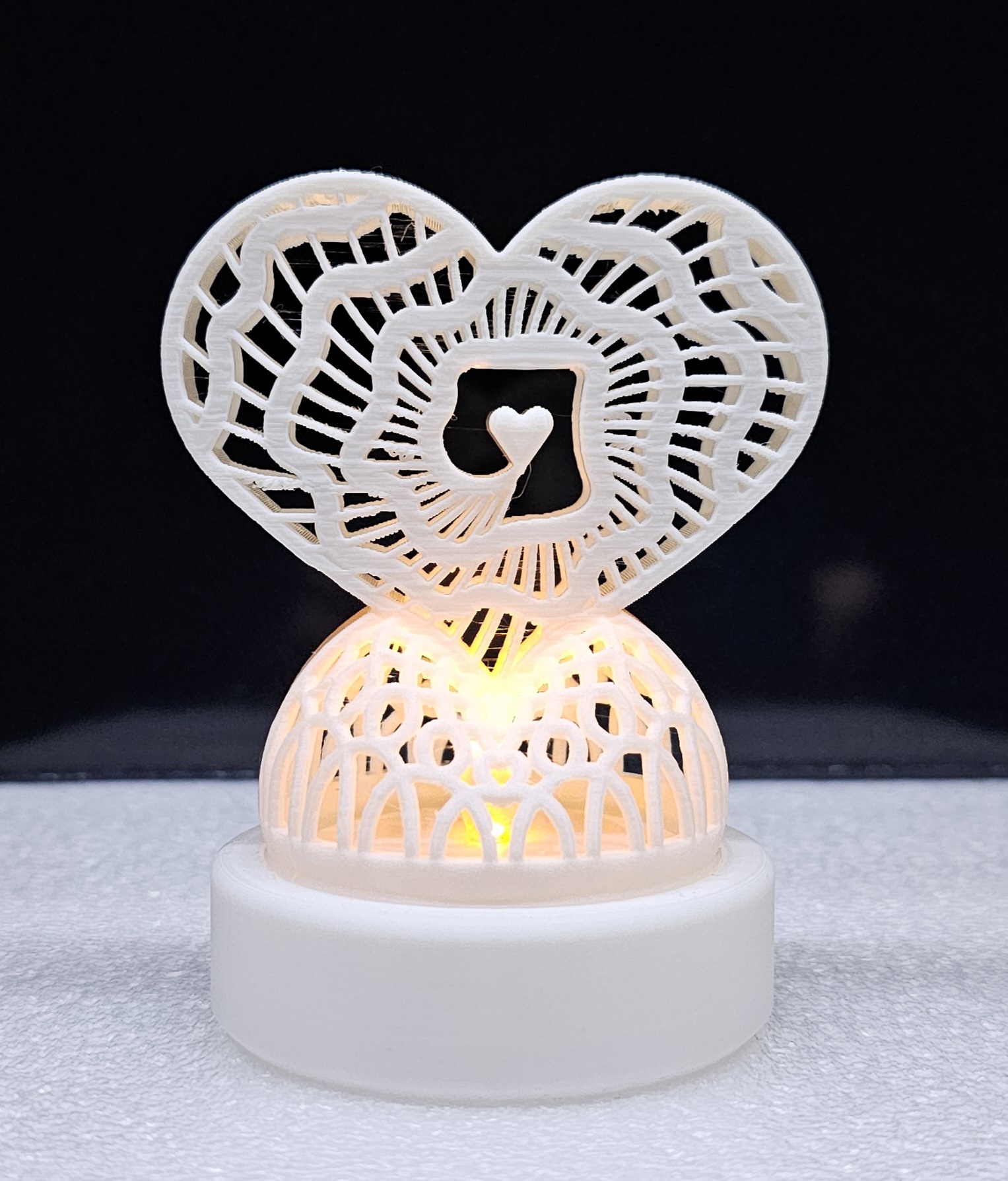 Webbed Heart Webbed Heart Tea Light Display (Wedding, Anniversary, or Valentine's ...