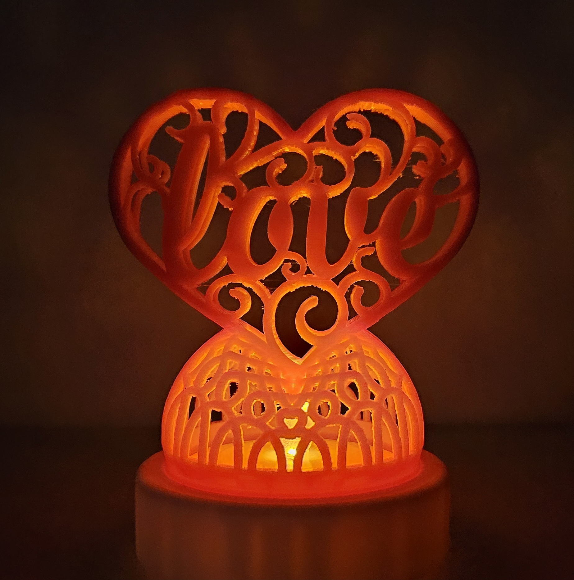 "Love" Heart Tea Light Display (Wedding, Anniversary, or Valentine's Day)