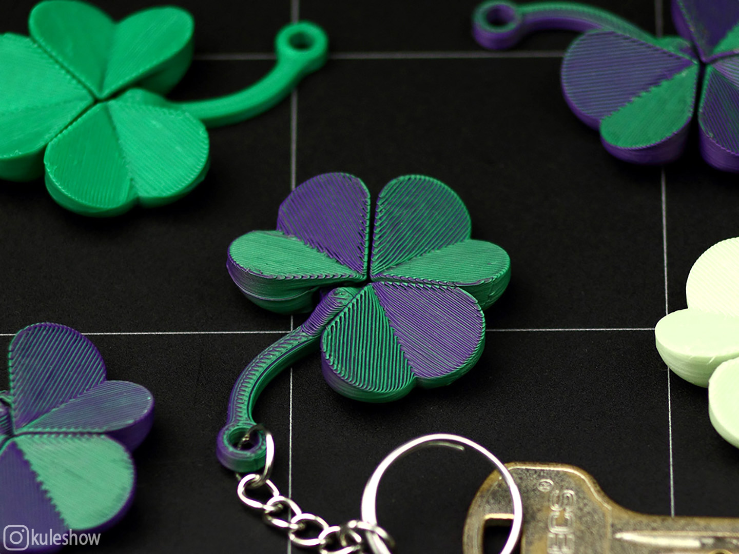 Flexible Shamrock Keychain