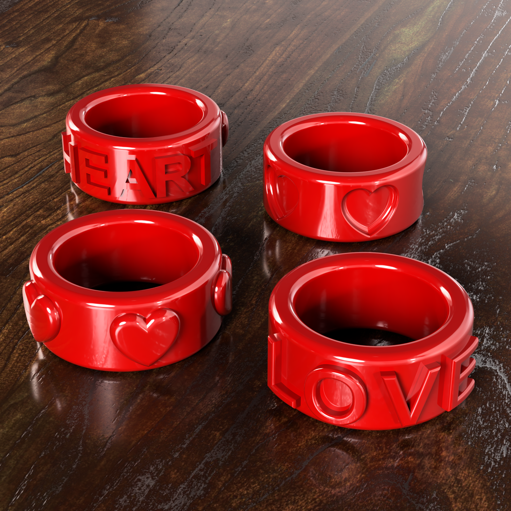 Love Heart rings