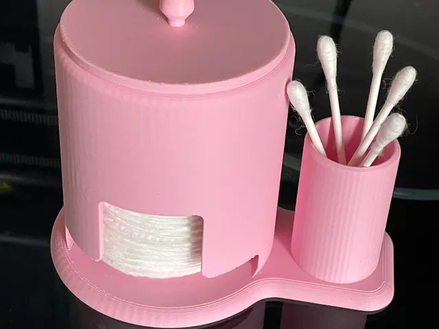 Holder for disks and cotton swabs