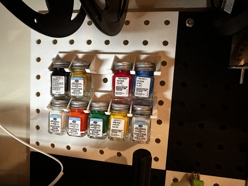 Testors Model Paint Peg Board Holder / Rack by Biff's Equipment
