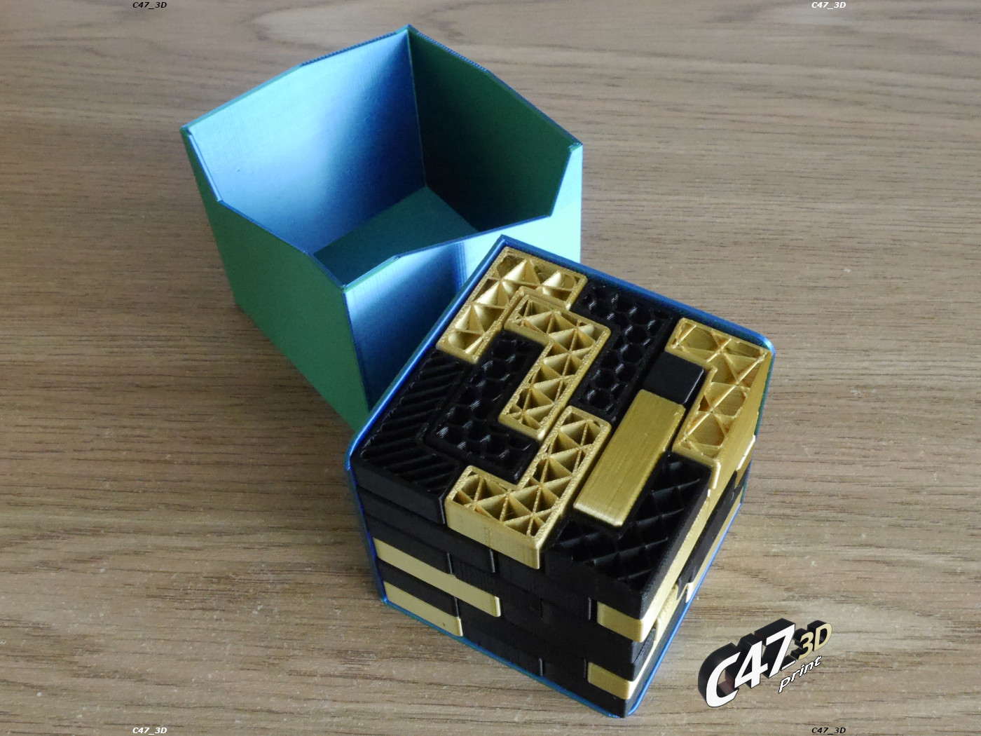 Tetris Puzzle Cube by C47_3d Download free STL model