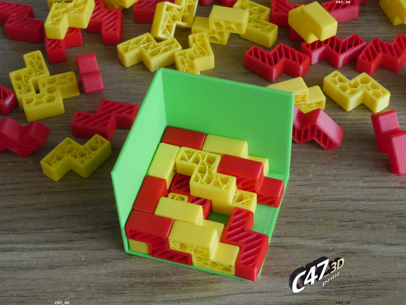 Tetris Puzzle Cube by C47_3d Download free STL model