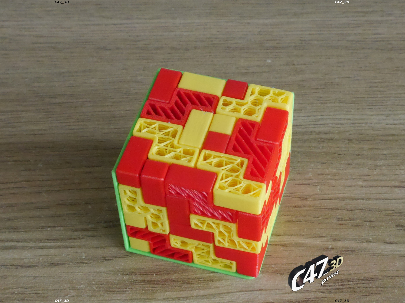 Tetris Puzzle Cube by C47_3d Download free STL model