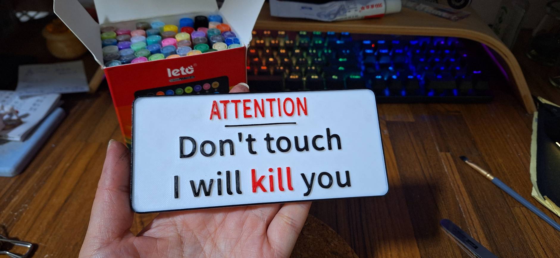 Don't touch sign