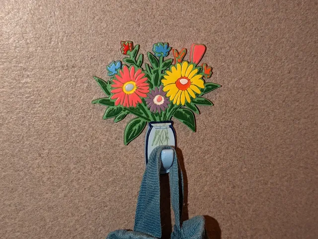 Flower Bouquet towel hook