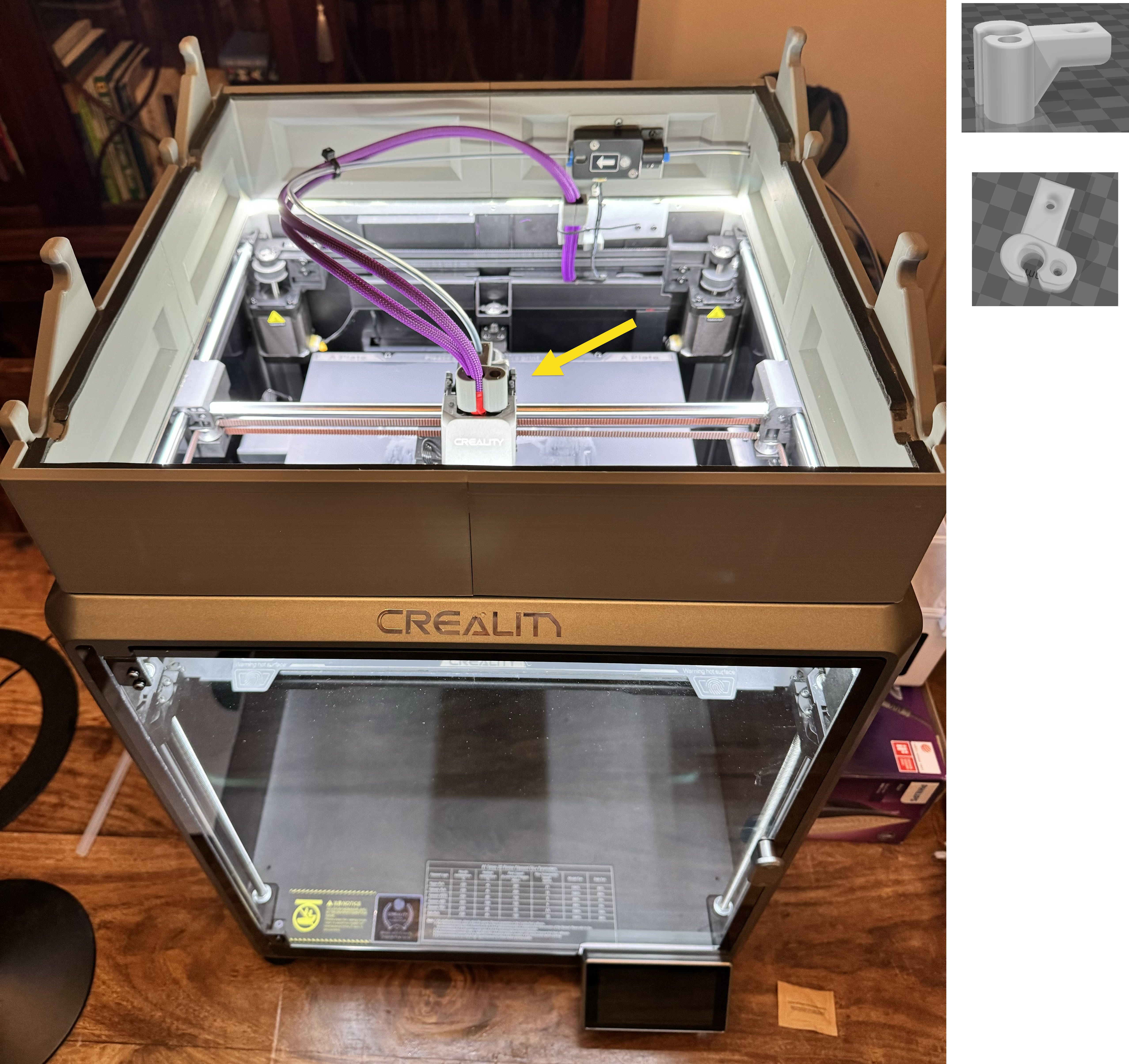 K1 Max extruder cable holder