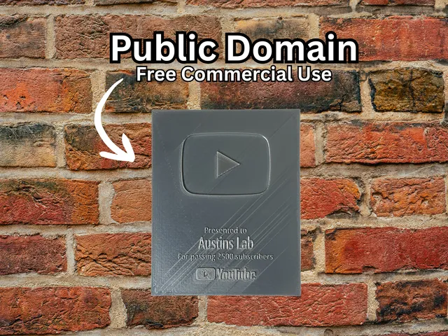 Customizable YouTube Play Button Plaque
