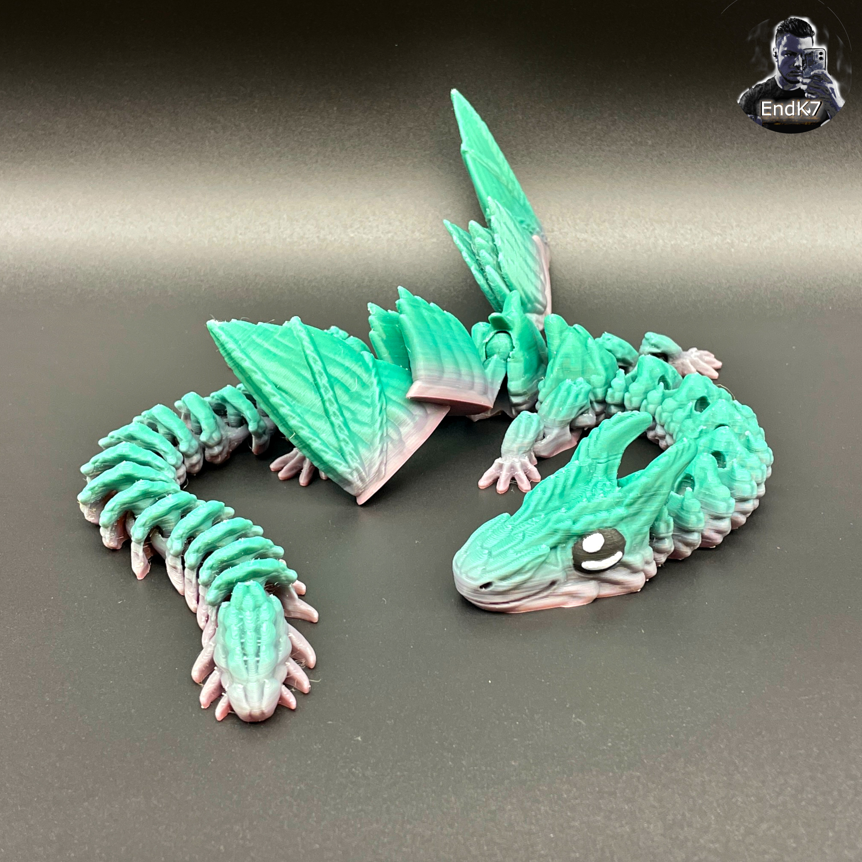 Big Grass Dragon - Winged - Articulated - Flexi - Print in Place - No ...