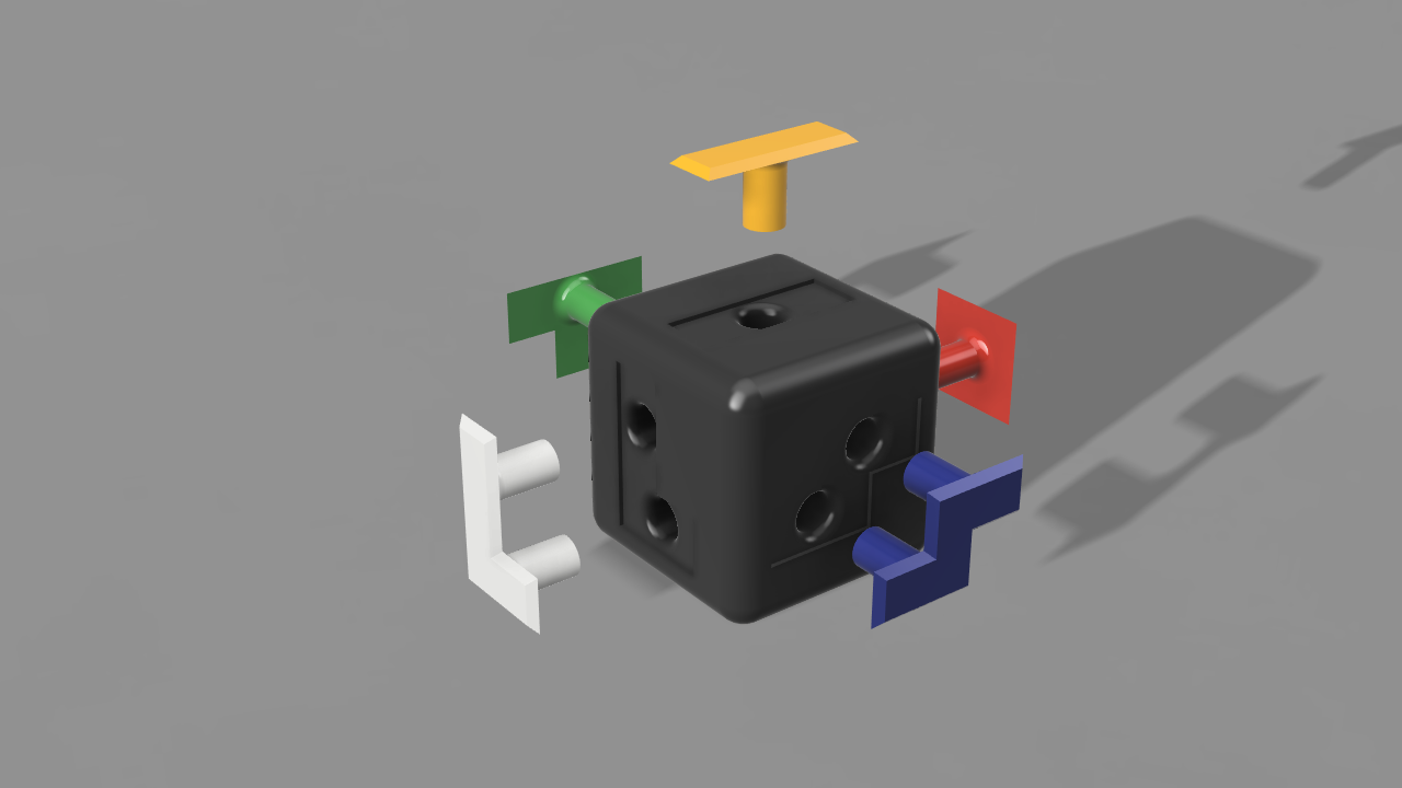 dice cube multi inserts no need glow