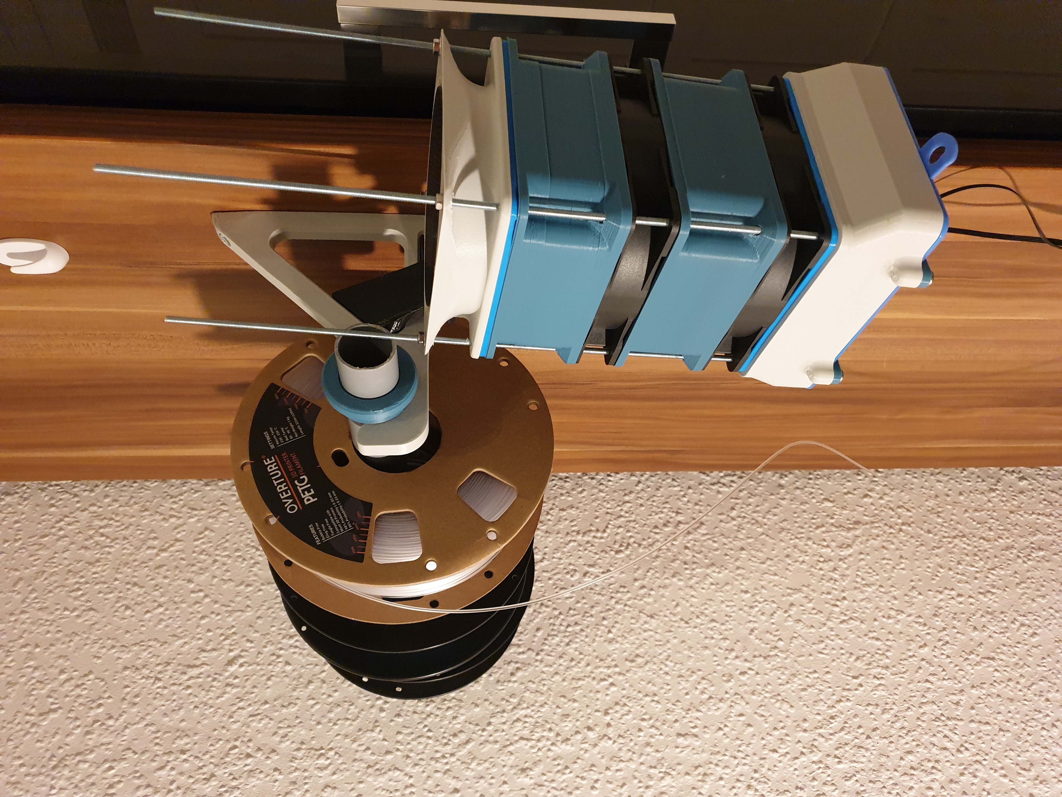 Dual-Filter Soldering Fume Extractor/ 3D-Printing Filter: HEPA + Carbon with 120mm Fans