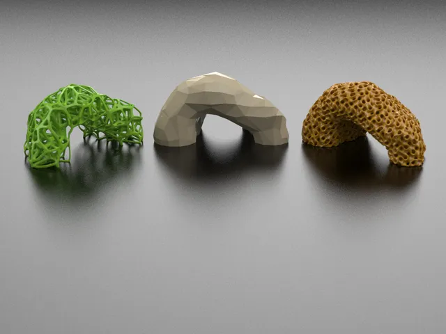 Aquarium Cave Collection: Low Poly, Volumetric Voronoi, Lattice Gyroid