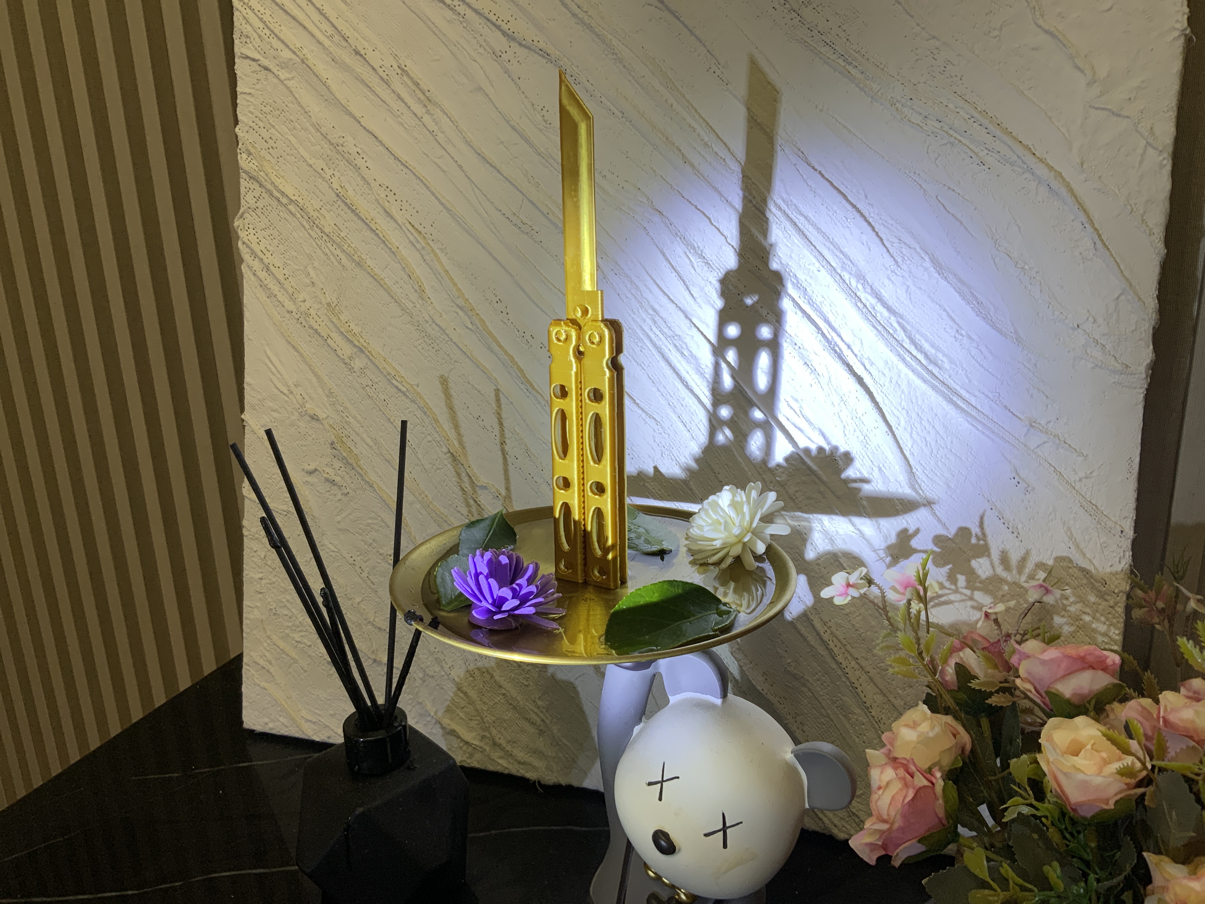 Regrevator balinsong butterfly knife (Print in place) 3D model thumbnail