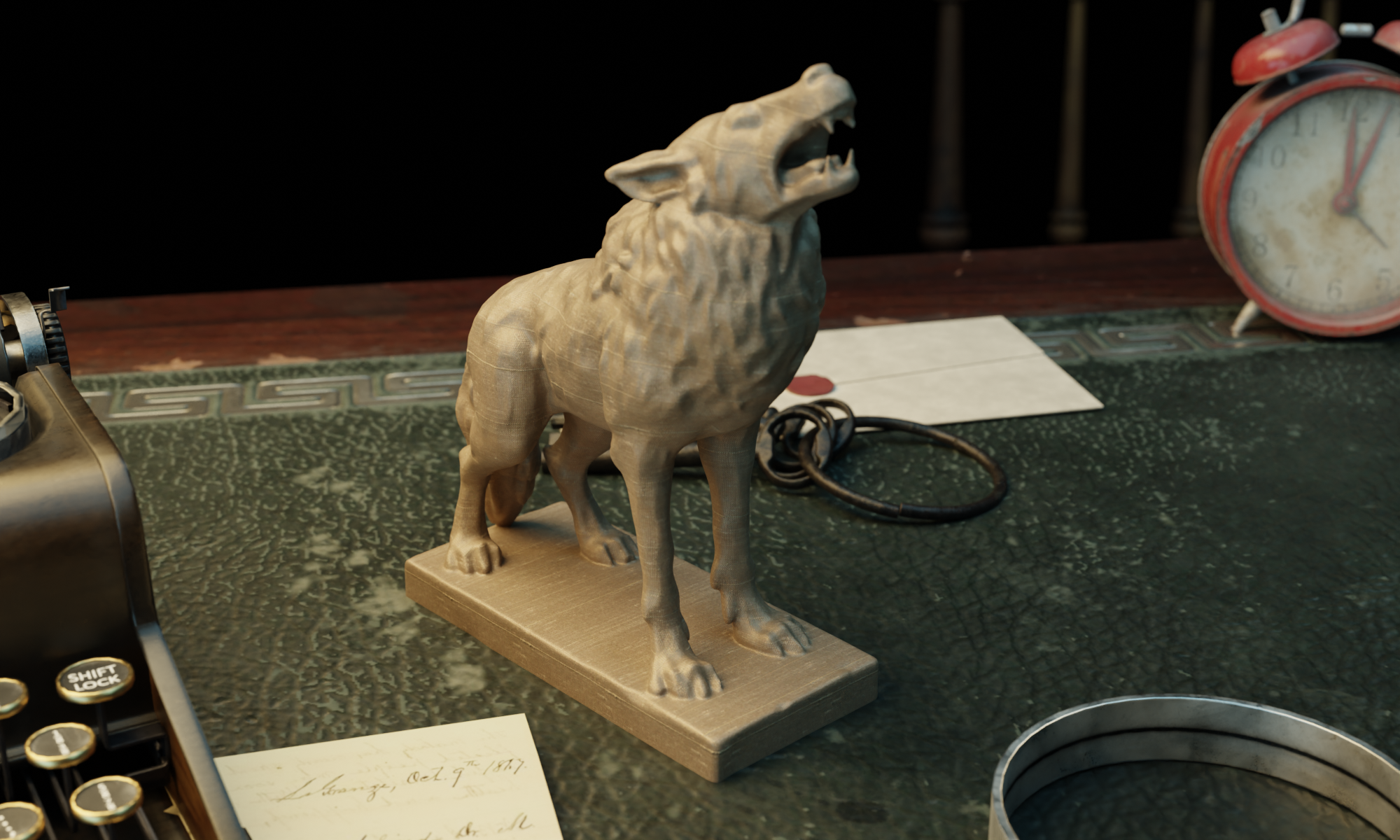 Wolf Statue