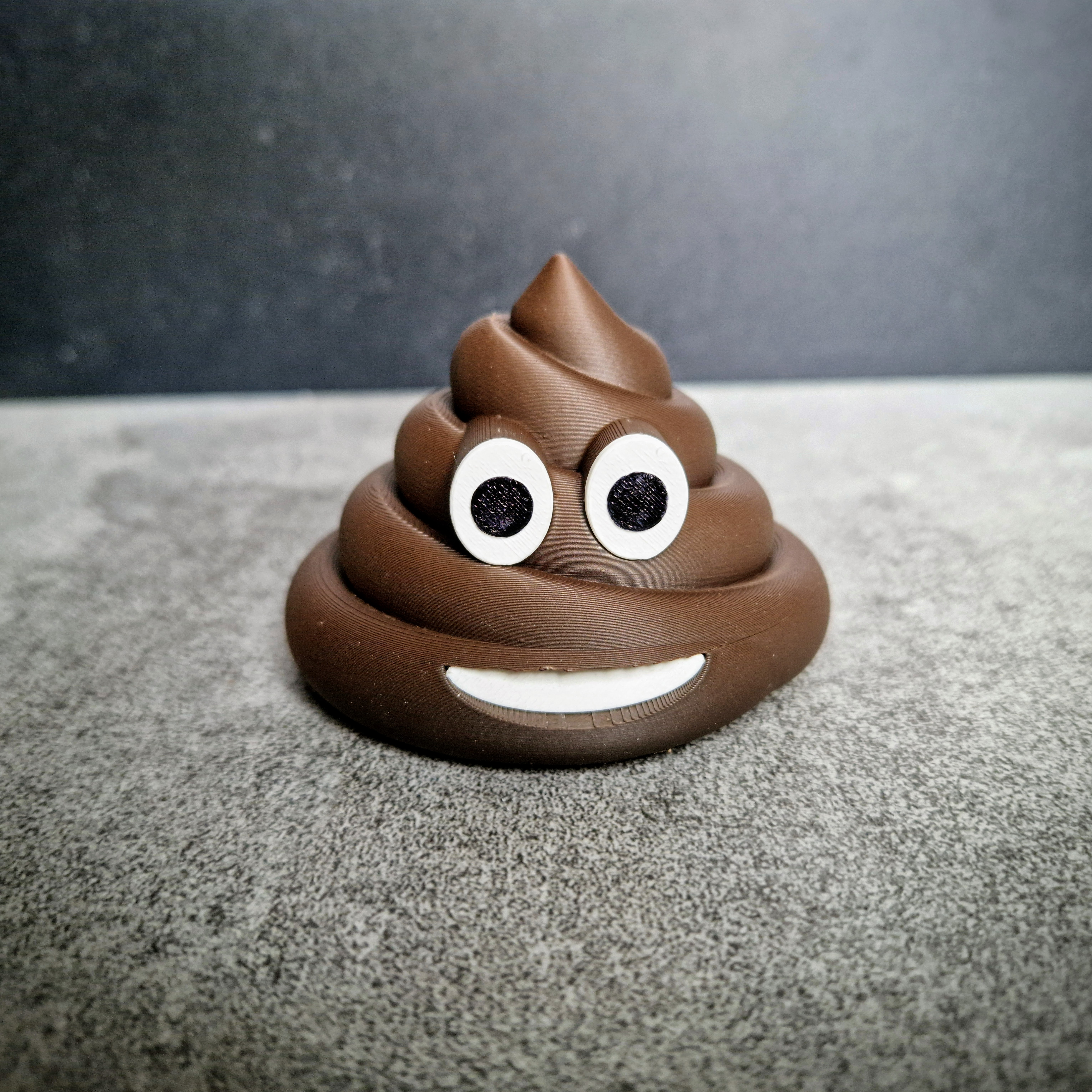 Poop Emoji for non colour changing Printers 3D model thumbnail