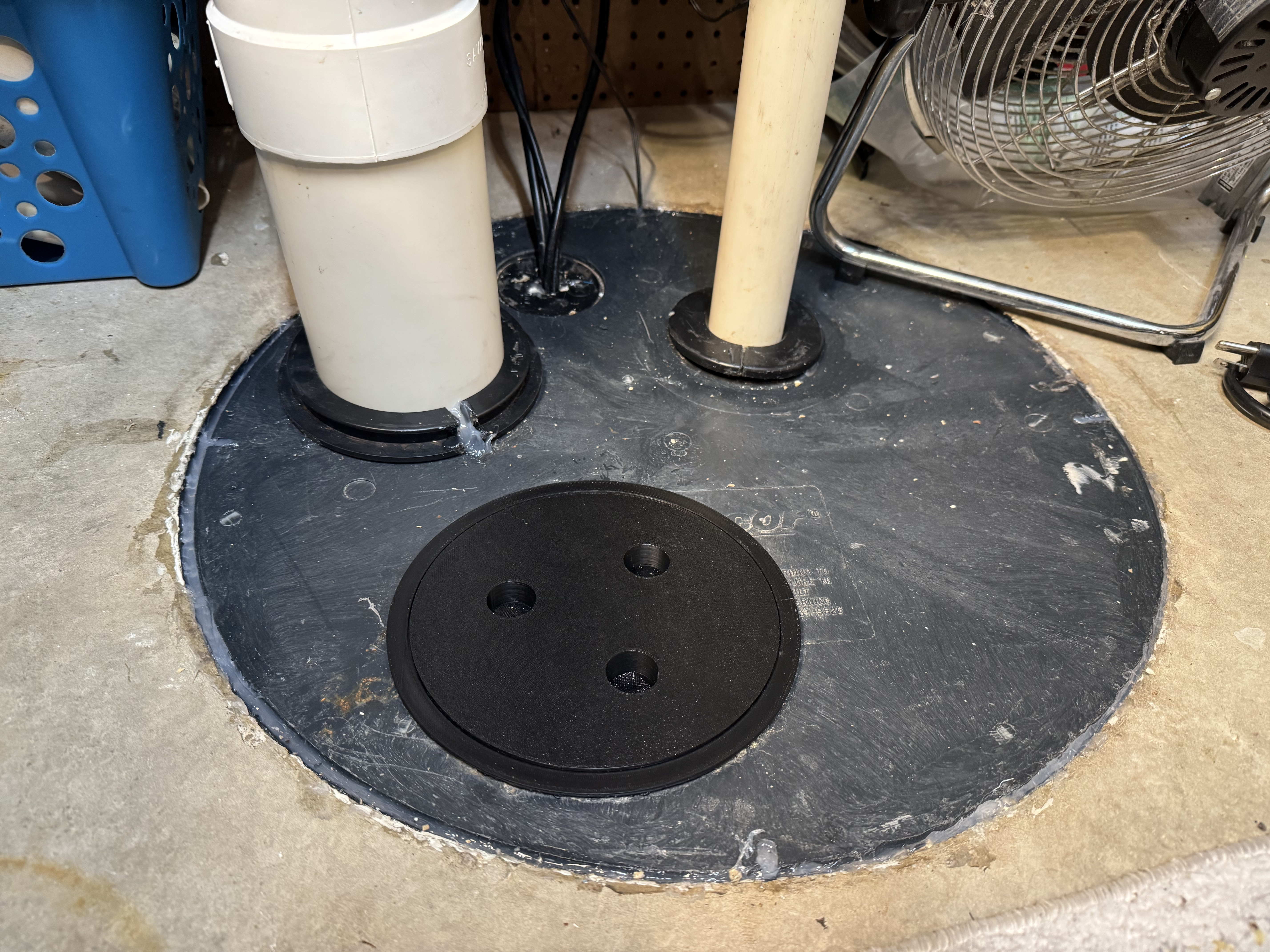 Sump Pit Cover Access Hole