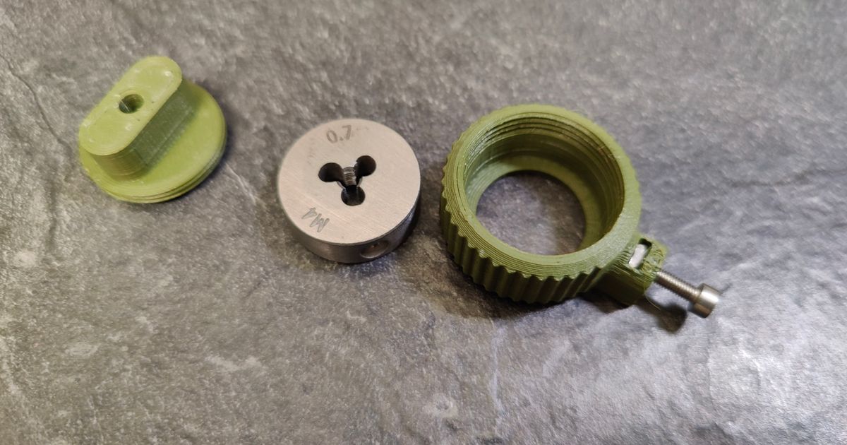 Bolt thread fixer/helper (M3, M4) by Spegelius Download free STL