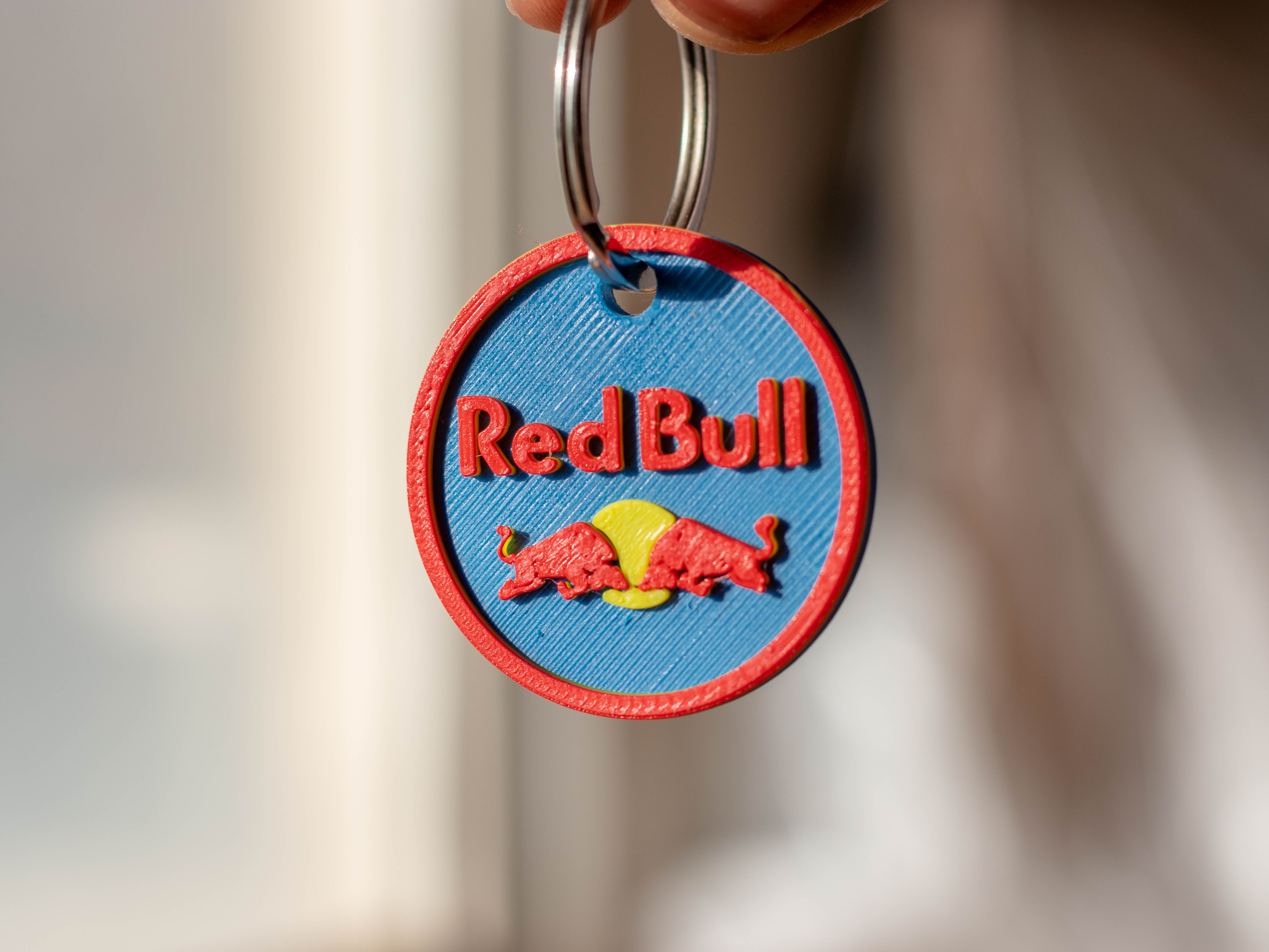 Red Bull Logo Keychain