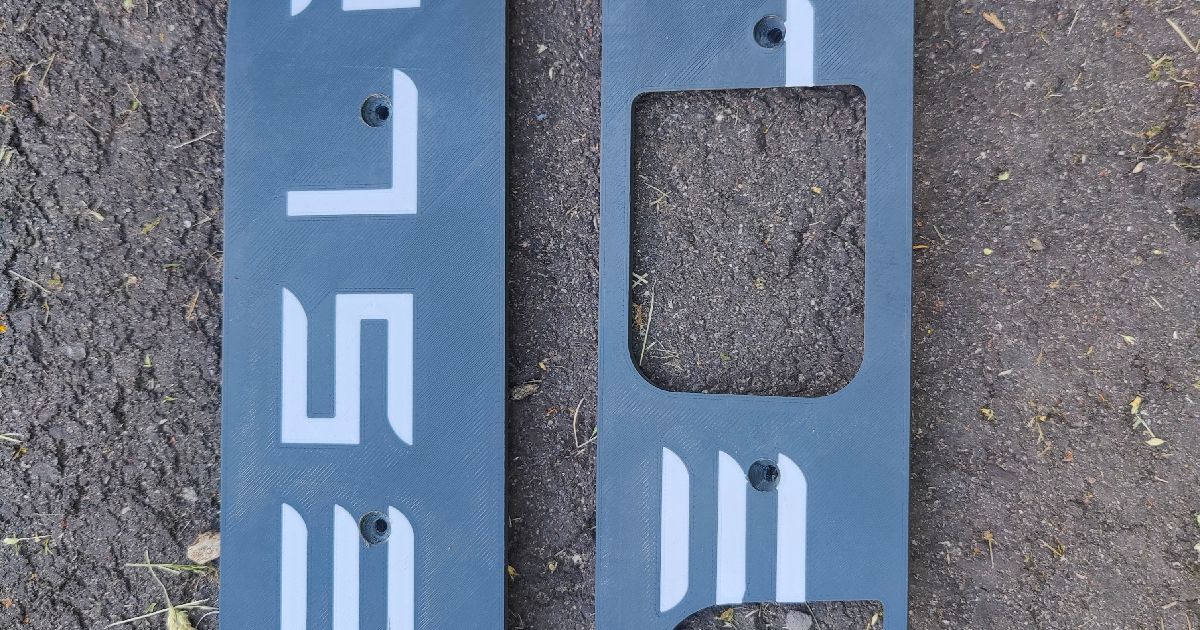 Tesla Model Y tow hitch cover or screws) by Spegelius