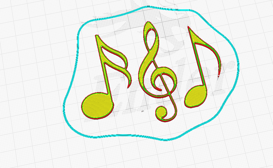 Miniatura 2 do modelo 3D music notes
