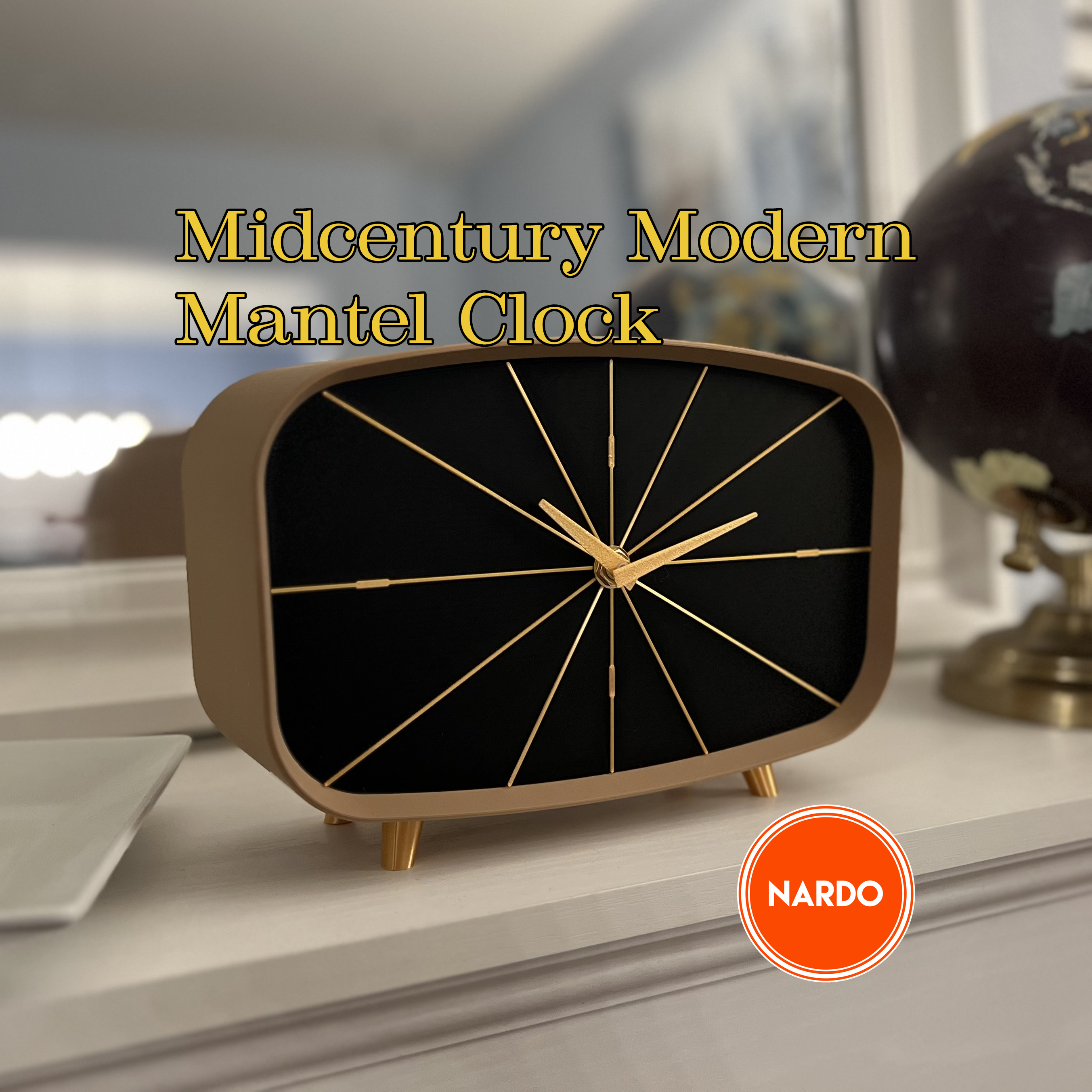 Midcentury Modern Mantel Clock
