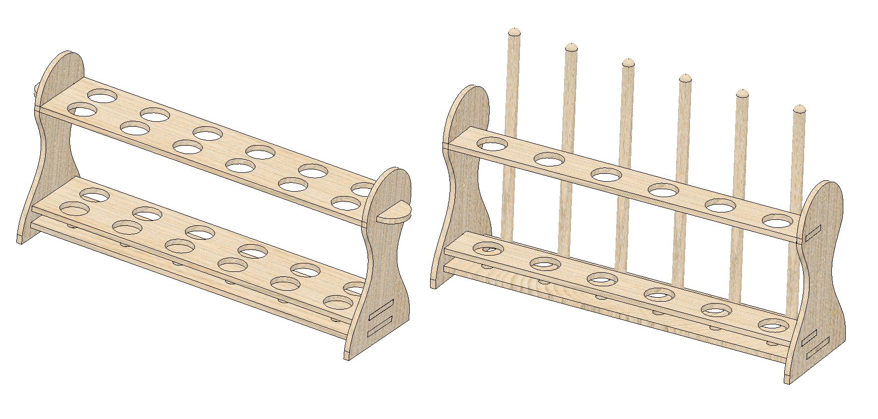 Test Tube Holders with .dxf files by onus Download free STL model